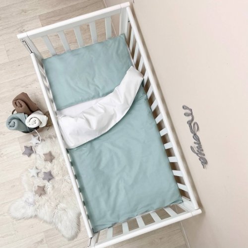 Детское постельное белье в кроватку Маленькая Соня Универсальный Мятный 0300390