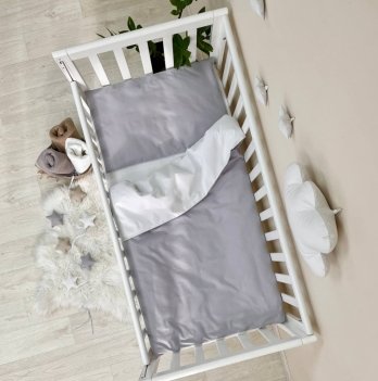 Детское постельное белье в кроватку Маленькая Соня Универсальный Серый 030052