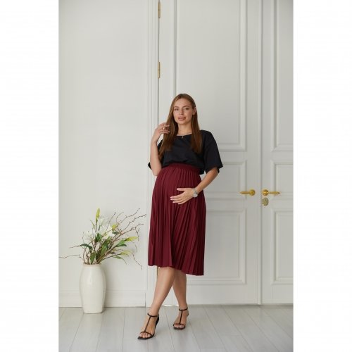 Летняя юбка для беременных Lullababe Vilnius Bordeaux Бордовый LB13VL104