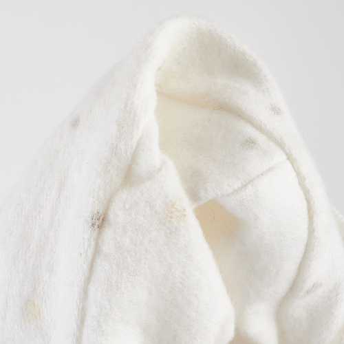 Чепчик для новорожденных ЛяЛя Горох и сердце 0 - 3 мес Футер Молочный/Бежевый 13ФТ005_6-02