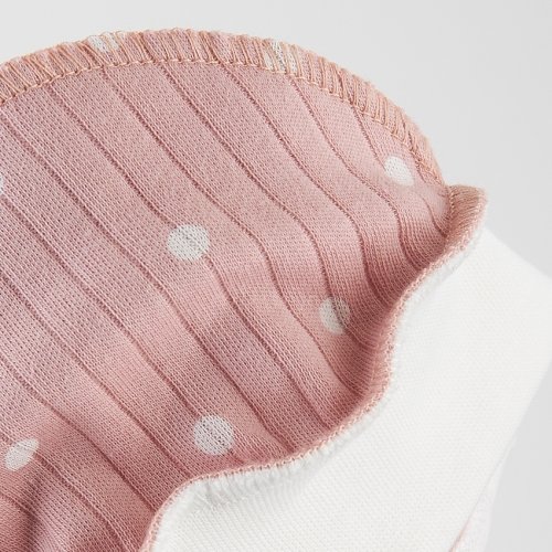 Чепчик для новорожденных ЛяЛя Горох 0 - 3 мес Интерлок Пудровый/Молочный 13ІН004_2-448