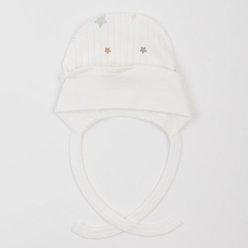 Чепчик для новорожденных ЛяЛя 0 - 3 мес Интерлок Молочный/Бежевый/Серый 13ІН004_2-500