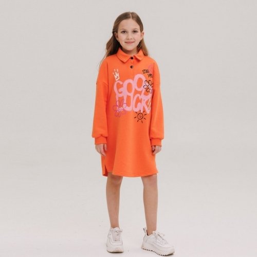 Платье детское Bembi Art Play 6 - 13 лет Трикотаж тринитка Оранжевый ПЛ385