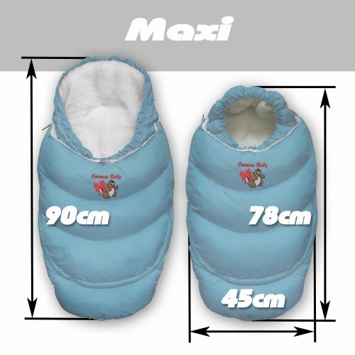 Конверт в коляску на флисе трансформер Ontario Baby Alaska Demi+ Size control Голубой ART-0000309