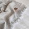 Плед для новорожденных Маленькая Соня Муслин Жатка бахрома Серый 874952