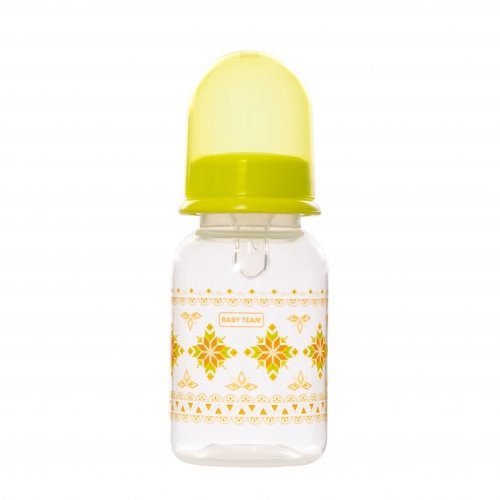 Бутылочка для кормления с силиконовой соской Baby Team 125 мл Салатовый 1400