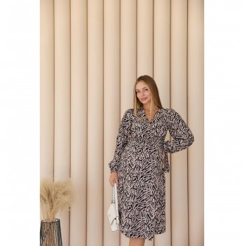 Платье для беременных и кормящих Lullababe Livorno Beige with black Бежевый/Черный LB05LV346