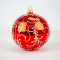 Новогодний шар на елку Santa Shop Новогодний узор Красный 10 см 4820001017625