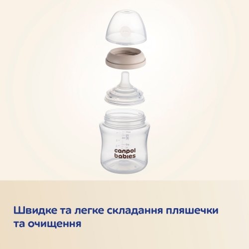 Антиколиковая бутылочка Canpol babies Natural Shape с соской Dual-zone 0m+ 150 мл 35/400
