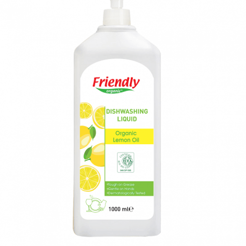 Средство для мытья посуды Friendly Organic Dishwashing Liquid Lemon с лимонным соком 1000 мл FR1659