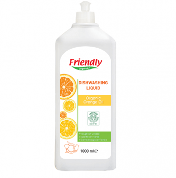 Средство для мытья посуды Friendly Organic Dishwashing Liquid Orange Oil на основе апельсинового масла 1000 мл FR0638