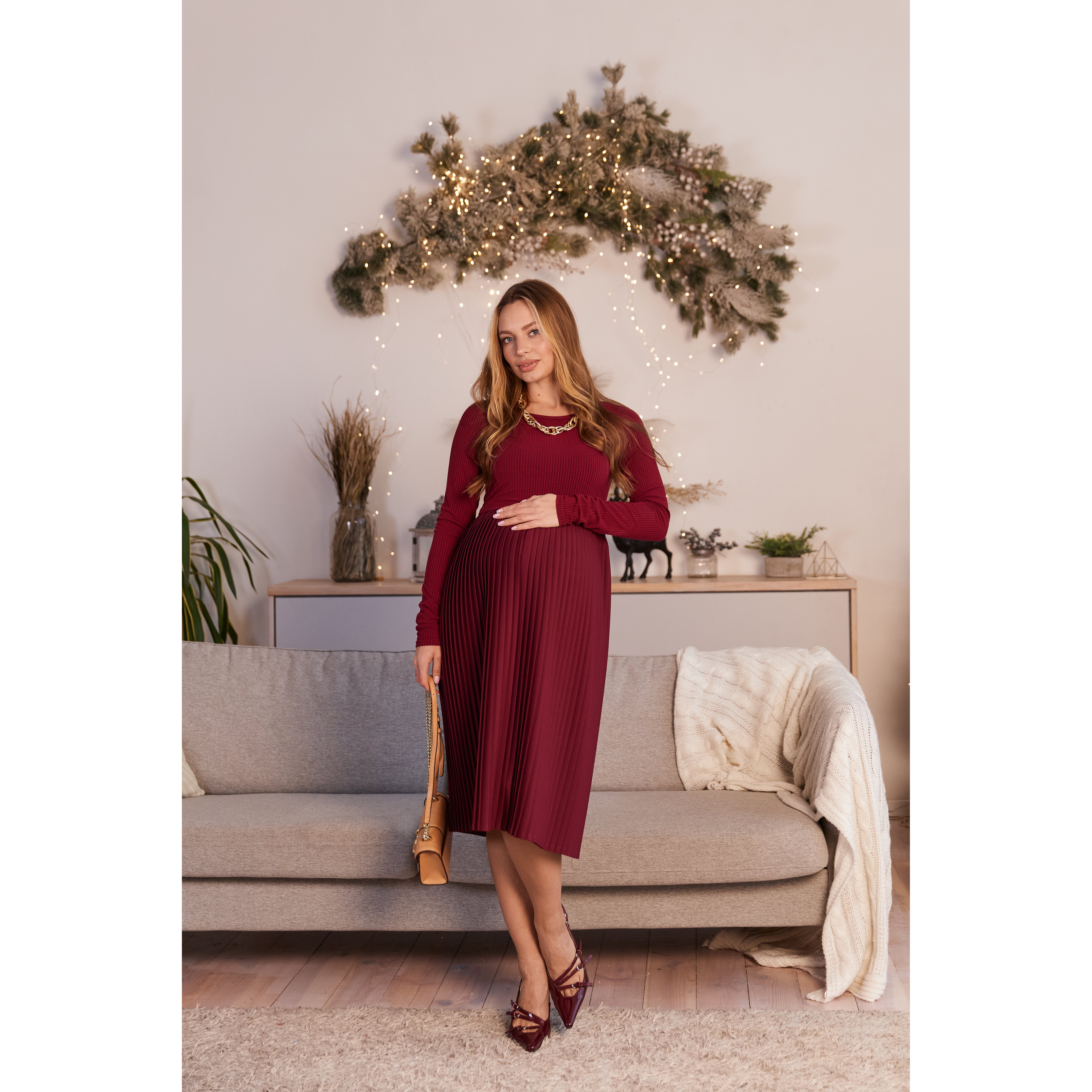 Платье для беременных и кормящих Lullababe Toledo Bordeaux Бордовый LB05TL104 Платье для беременных и кормящих Lullababe Toledo Bordeaux Бордовый LB05TL104