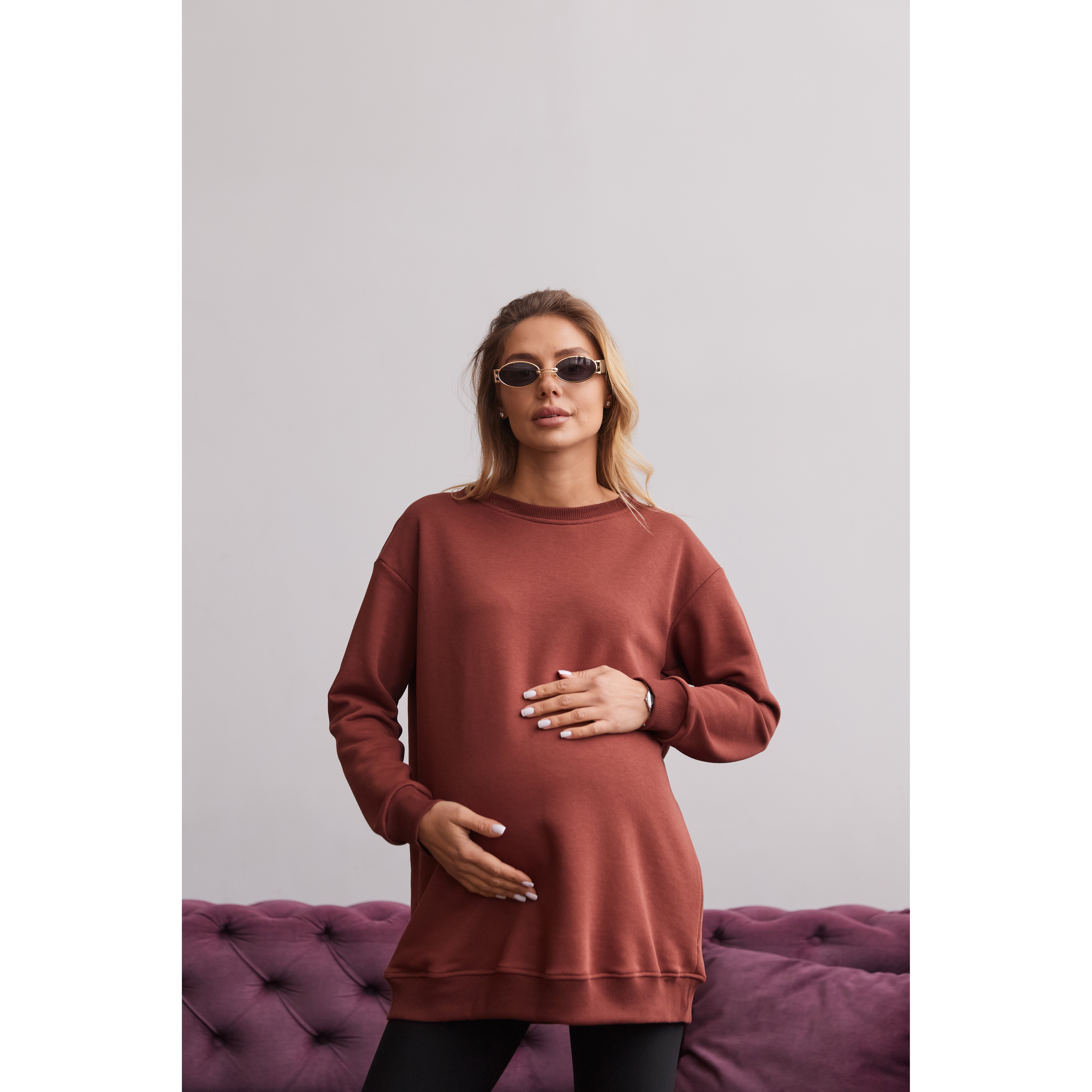 Свитшот для беременных и кормящих Lullababe Santa Fe Chocolate Коричневый LB06SN138 Свитшот для беременных и кормящих Lullababe Santa Fe Chocolate Коричневый LB06SN138