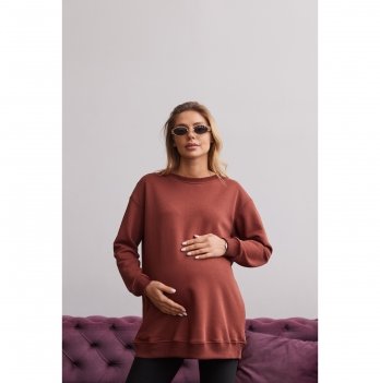 Свитшот для беременных и кормящих Lullababe Santa Fe Chocolate Коричневый LB06SN138