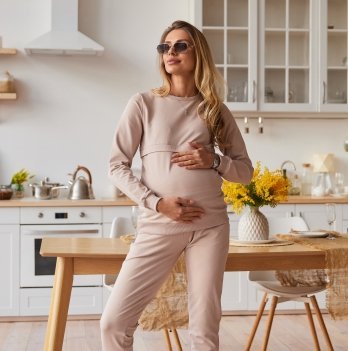 Костюм для беременных и кормящих Lullababe Detroit Beige Бежевый LB07DT140
