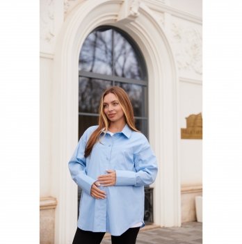 Рубашка для беременных и кормящих Lullababe Geneva Blue Голубой LB09GЕ107