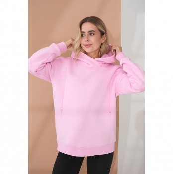 Худи для беременных и кормящих с начесом Юла Мама Angel Розовый SW-45.022