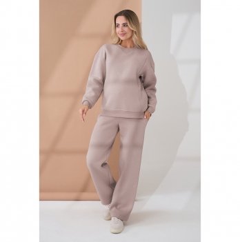 Костюм для беременных и кормящих с начесом Юла Мама Urban Бежевый ST-45.012