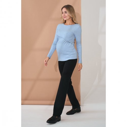 Штаны для беременных с начесом Юла Мама Bruna Черный TR-45.111