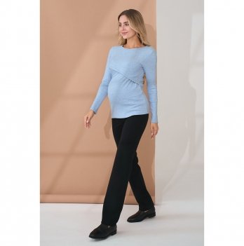 Штаны для беременных с начесом Юла Мама Bruna Черный TR-45.111