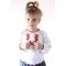 Вышиванка для девочки Ladan 2 - 5 лет Интерлок Белый/Красный VD1