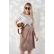 Платье для беременных и кормящих Юла мама Becky Капучино DR-26.034