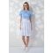Платье для беременных и кормящих Юла Мама Marine Голубой DR-26.103