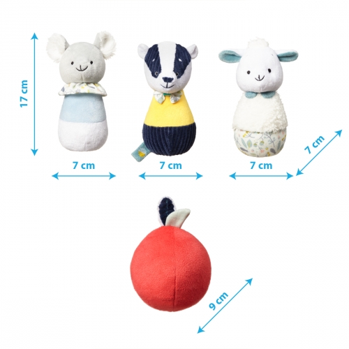 Мягкая развивающая игрушка плюшевые кегли BabyOno Эдмонд и друзья 1437