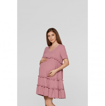 Летнее платье для беременных Lullababe Madagascar Розовый LB04MD145