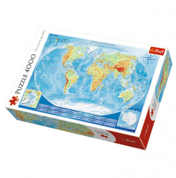 Пазлы Trefl Физическая карта мира 4000 шт 45007