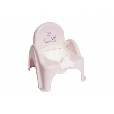 Музыкальный горшок стульчик Tega baby Зайчики Розовый PO-065-104