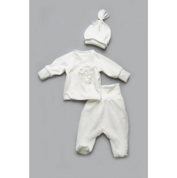 Комплект для новорожденных Модный карапуз Молочный 0-3 мес 03-01087-1