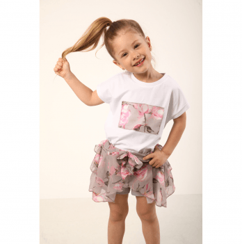 Детская юбка-шорты для девочки Модный карапуз Бежевый 3-6 лет 03-00857-4