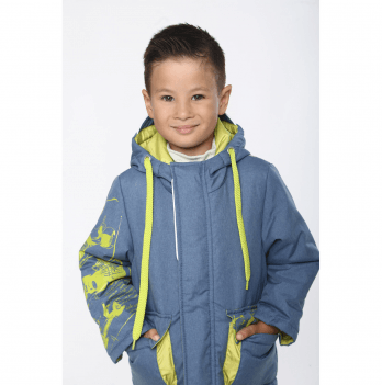 Детская куртка для мальчика Модный карапуз Голубой 1,5-5 лет 03-01132-0
