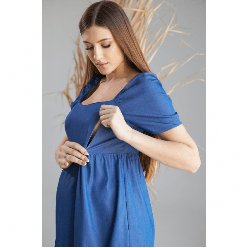 Джинсовое платье для беременных и кормящих Dianora Синий 2153 0000