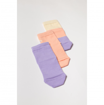 Детские носки 3 пары Мамин Дом Радуга Желтый/персиковый/фиолетовый 2 - 8 года 4015