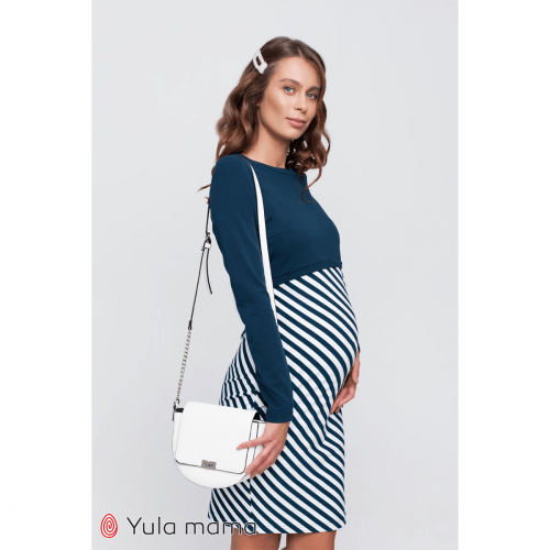 Платье для беременных и кормящих Юла Мама Angelina Темно-синий DR-30.061