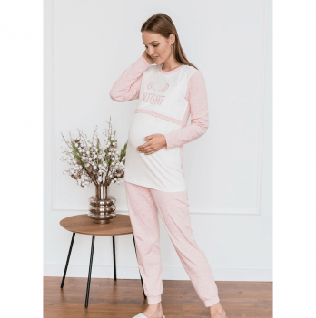 Женская пижама для беременных и кормящих Юла Мама Ayna Розовый NW-5.6.1