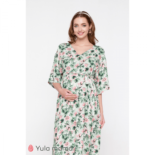 Платье для беременных и кормящих Юла Мама Fey Мятный DR-21.061