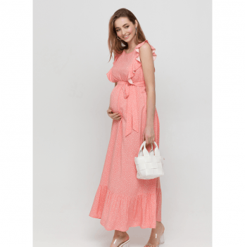 Платье для беременных и кормящих Юла Мама Freya Коралловый DR-21.041