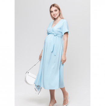 Платье для беременных и кормящих Юла Мама Gretta Голубой DR-21.161
