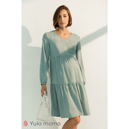 Платье для беременных и кормящих Юла Мама Tiffany Светло-зеленый DR-31.061