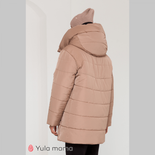 Куртка зимняя для беременных Юла Мама Kimberly Бежевый OW-41.042
