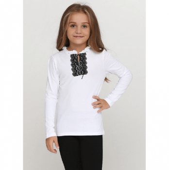 Детская блузка для девочки Vidoli от 7 до 11 лет Белый/Черный G-17552W