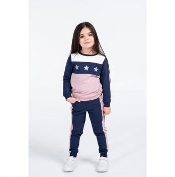 Детский костюм для девочки из двунитки Vidoli от 3 до 4.5 лет Синий G-20623W