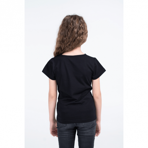 Детская футболка для девочки Vidoli от 7 до 11 лет Черный/Серебро G-20915S