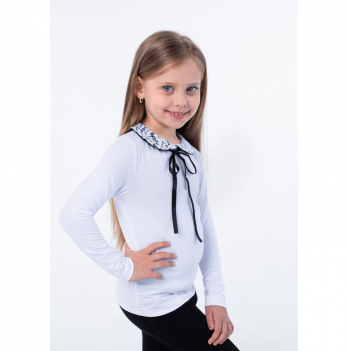 Детская блузка для девочки Vidoli от 7 до 11 лет Белый/Черный G-20917W