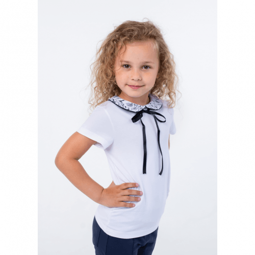 Детская футболка для девочки Vidoli от 10 до 11 лет Белый/Черный G-20918S