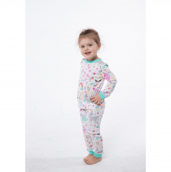 Пижама для девочки Vidoli от 3.5 до 5.5 лет Молочный/Мятный G-20633W