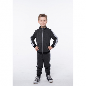 Детский спортивный костюм для мальчика из двунитки Vidoli от 7 до 8 лет Темно серый В-20630W